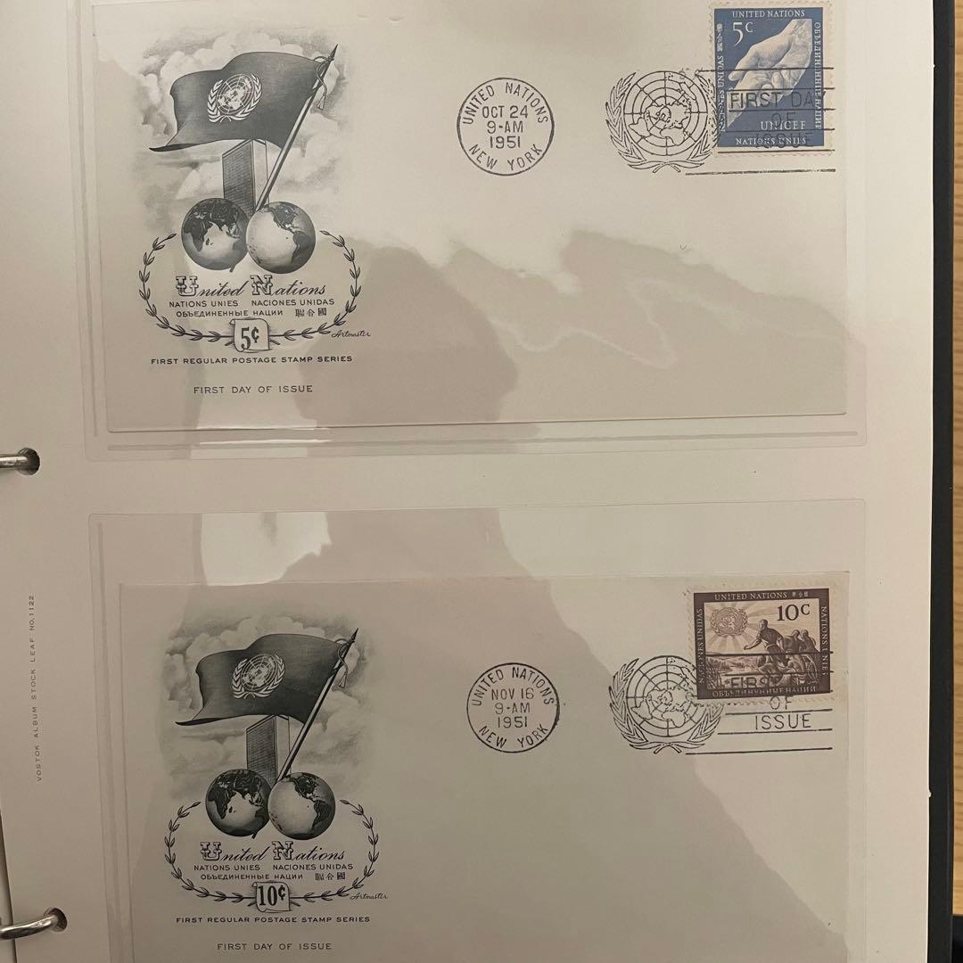 国連FDCカード 1950〜1980年代 初日カバー UN