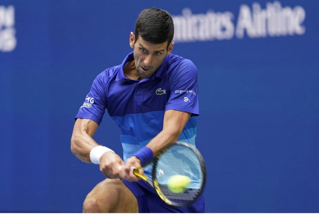 美品 ラコステ ジョコビッチ ポロシャツ ゲームシャツ テニス Mサイズ相当 青