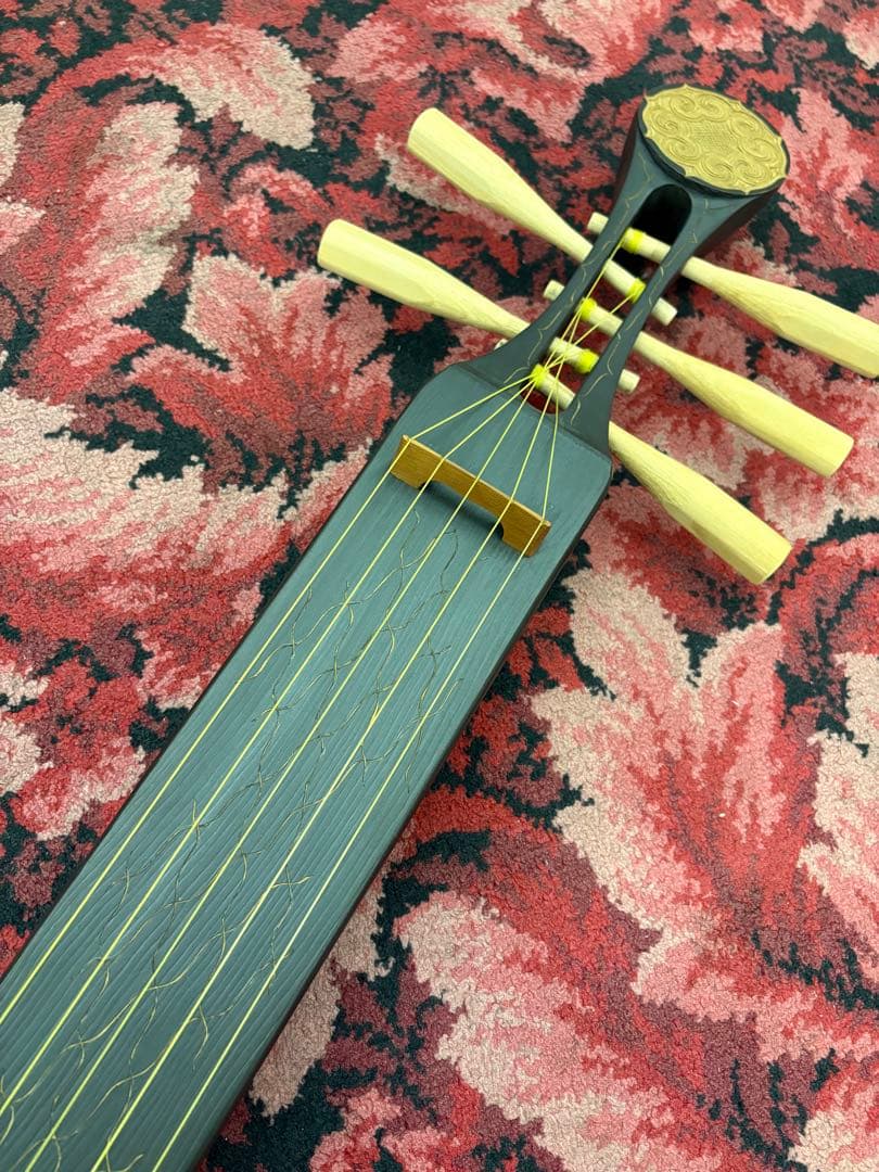 アイヌ　楽器　弦楽器　トンコリ　トンコリ工房イノンノ製　三味線弦　美品　五弦琴