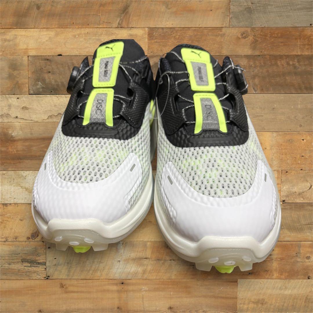 Puma DISC ゴルフシューズ ホワイト/ブラック/ライム　プーマ　26cm