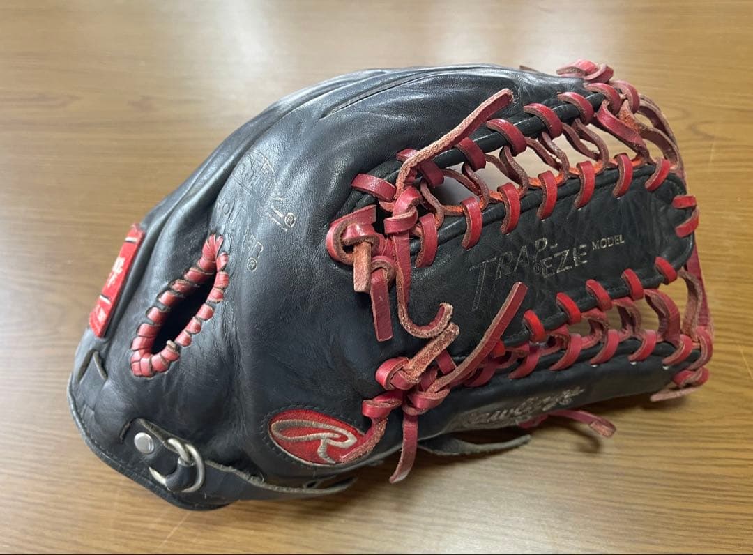 Rawlings 軟式野球 外野手グローブ 限定バーノンウェルズモデル 黒/赤