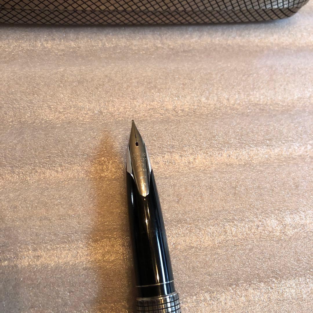 PILOT万年筆カスタム　18金ペン先　スターリングシルバー　1979年