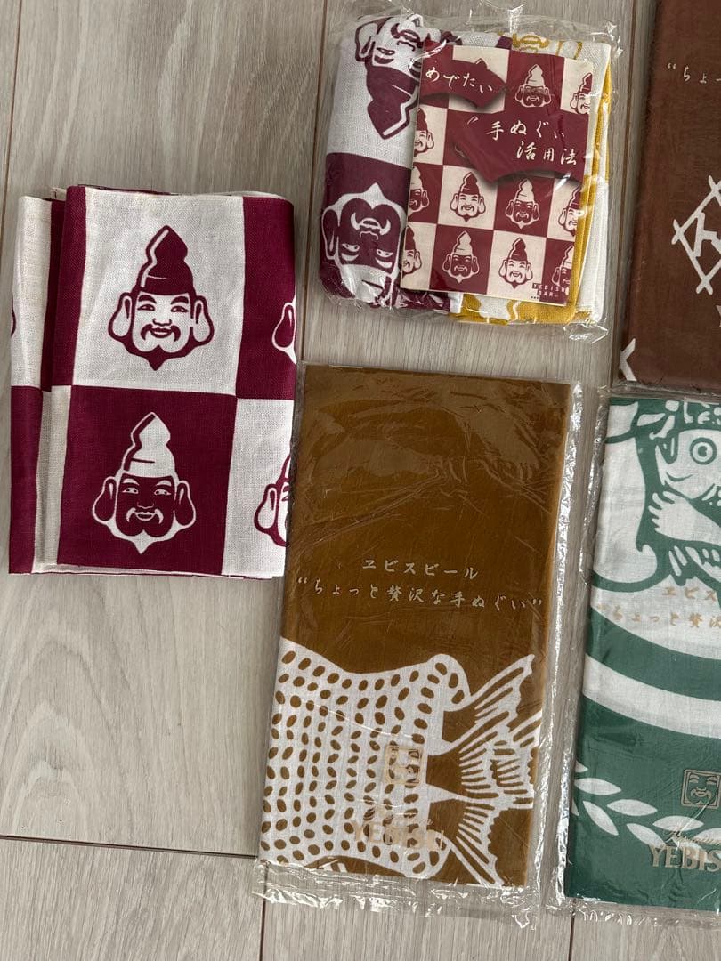 エビス　ビール懸賞品てぬぐいセット手ぬぐいヴィンテージ 恵比寿　新吉原　非売品