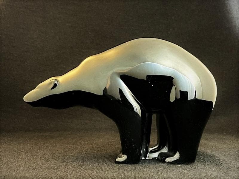 超希少 バカラ ポーラベア （ブラック） クリスタル シロクマ