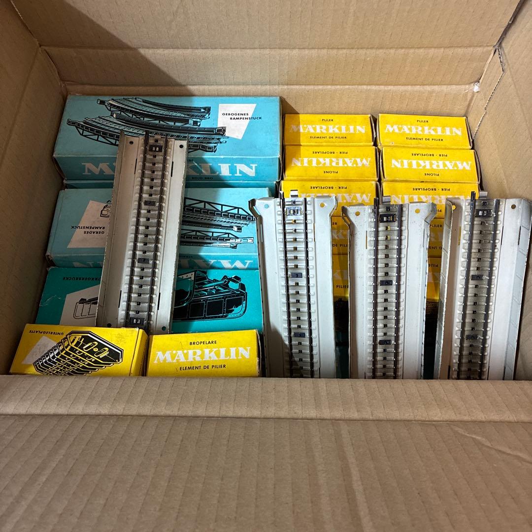 メルクリン ブリキ製 橋梁 鉄橋 計25本 橋脚 計82脚 大量 ストラクチャー