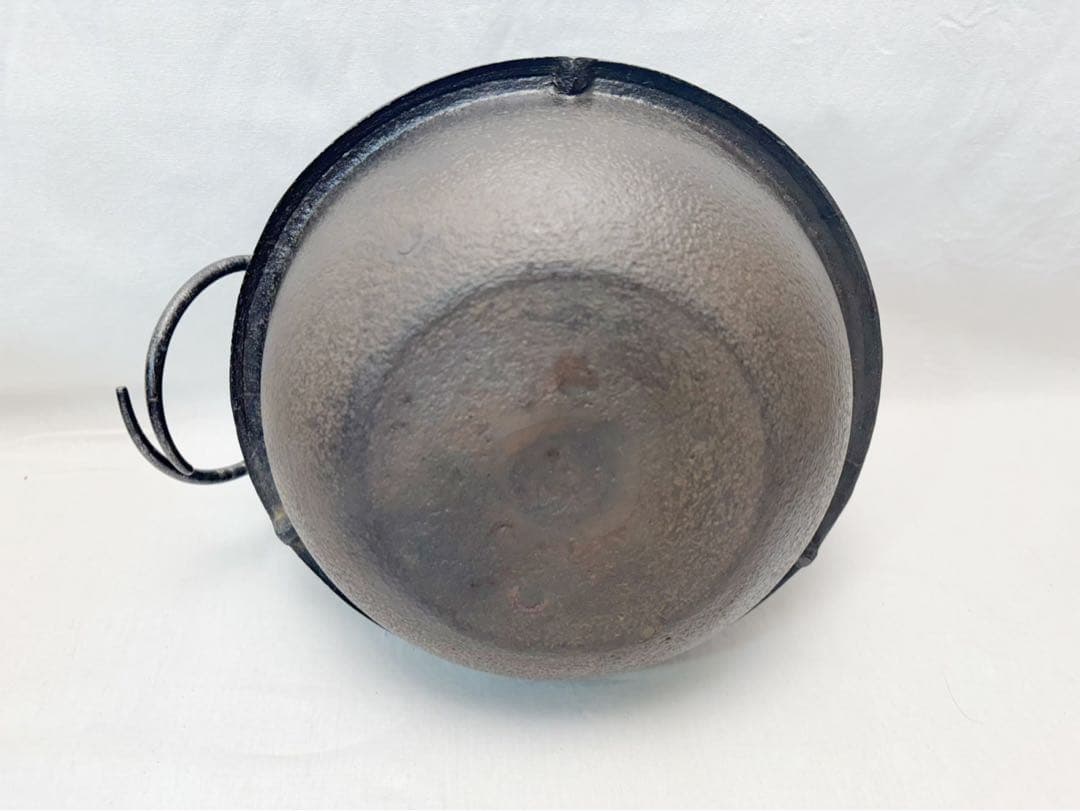 美品 茶道具 菊地政光作 唐銅朝鮮風炉 真形釜添 釜印 野々田電熱器付