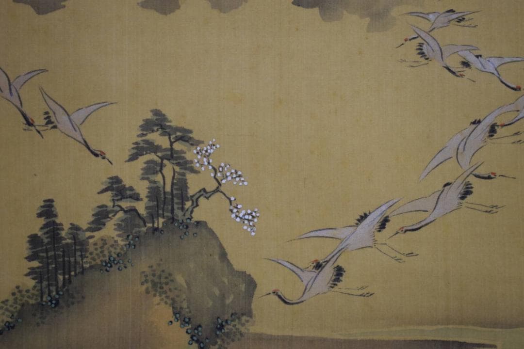 真作/森寛斎/蓬莱山図/桐極箱二重箱付/布袋屋掛軸HG-225