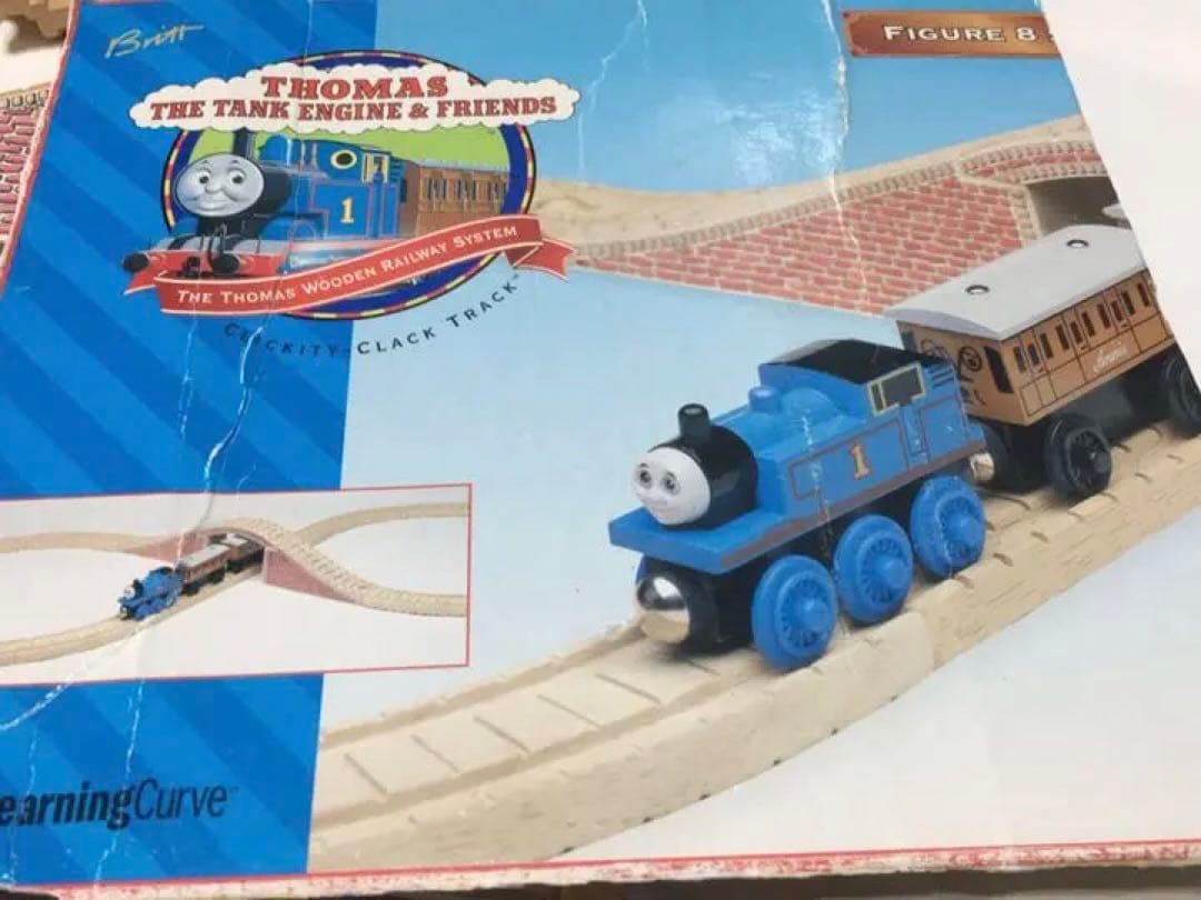 レア　溝アリ　Thomas 機関車トーマス　木製　レール　セット