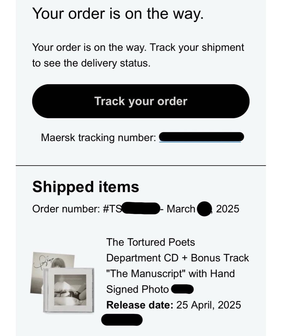 直筆サイン入り Taylor Swift TTPD 新品 輸入盤 CDアルバム