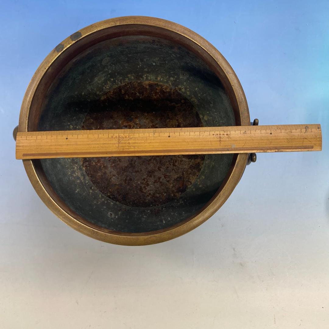 ★値下げ★唐金製（宣徳銅） 金谷五郎三郎　火鉢　手あぶり　箱付き