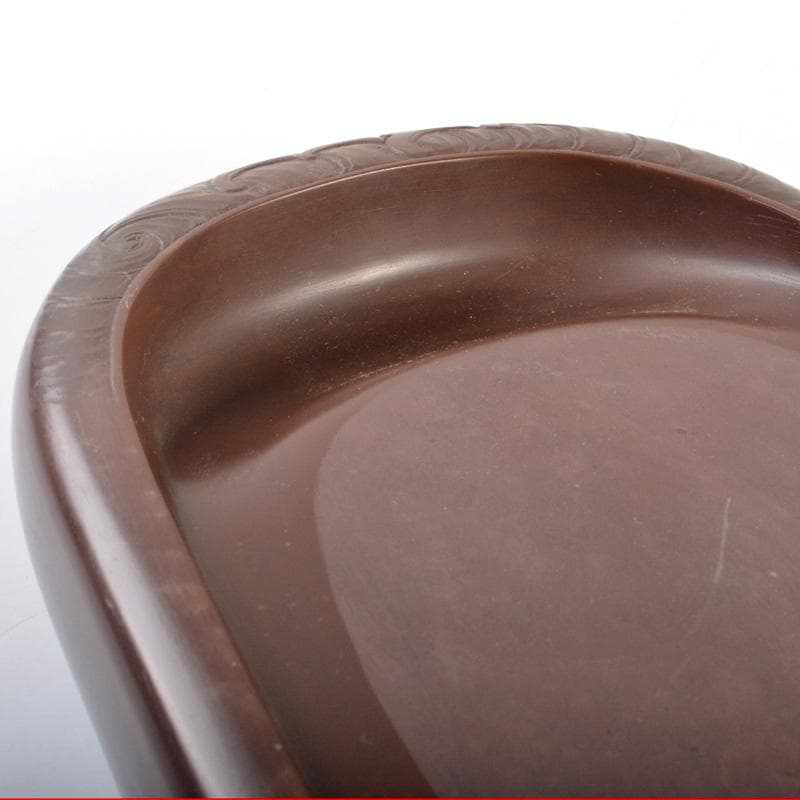 書道具　二代目　相馬羊堂作　紅渓石硯　C　6296