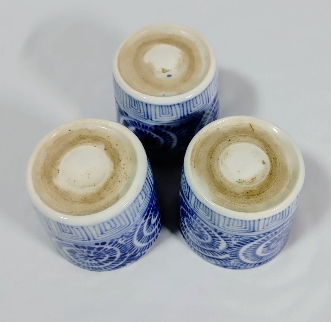 蛸唐草　蕎麦猪口三個