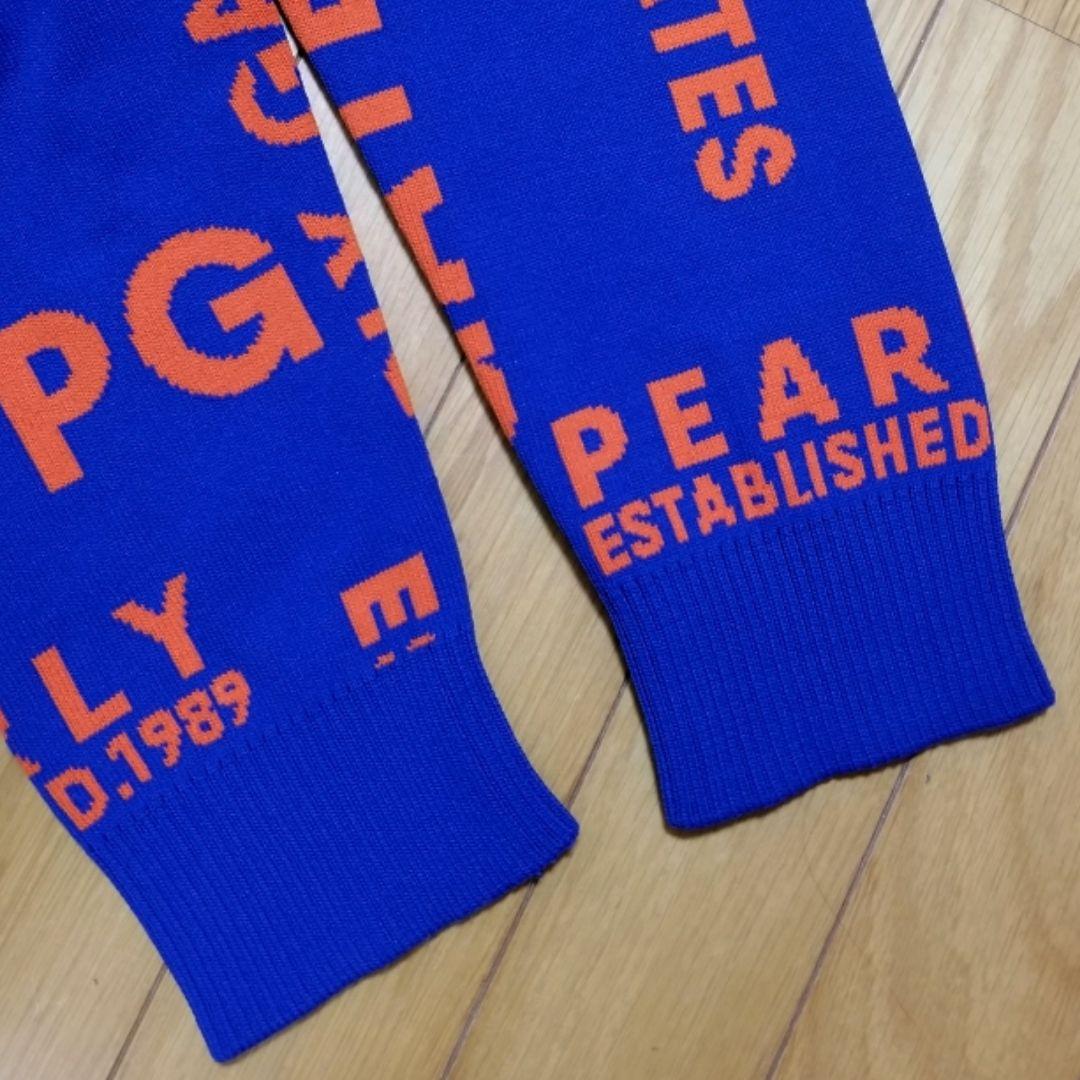 美品PEARLY GATES ジャガードニットセーター ロゴ総柄　サイズ6