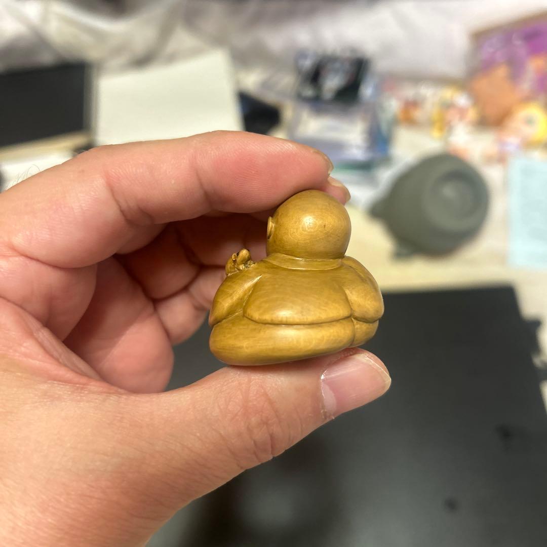 中川忠峰　居眠子坊主　根付　希少