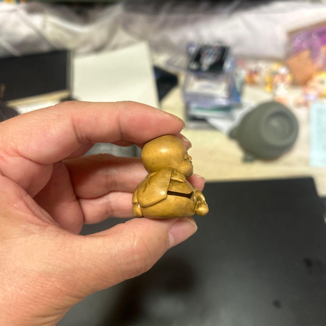 中川忠峰　居眠子坊主　根付　希少