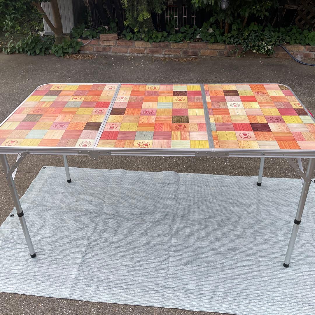 《コールマン》ナチュラルモザイクリビングテーブル140cm バーベキュー