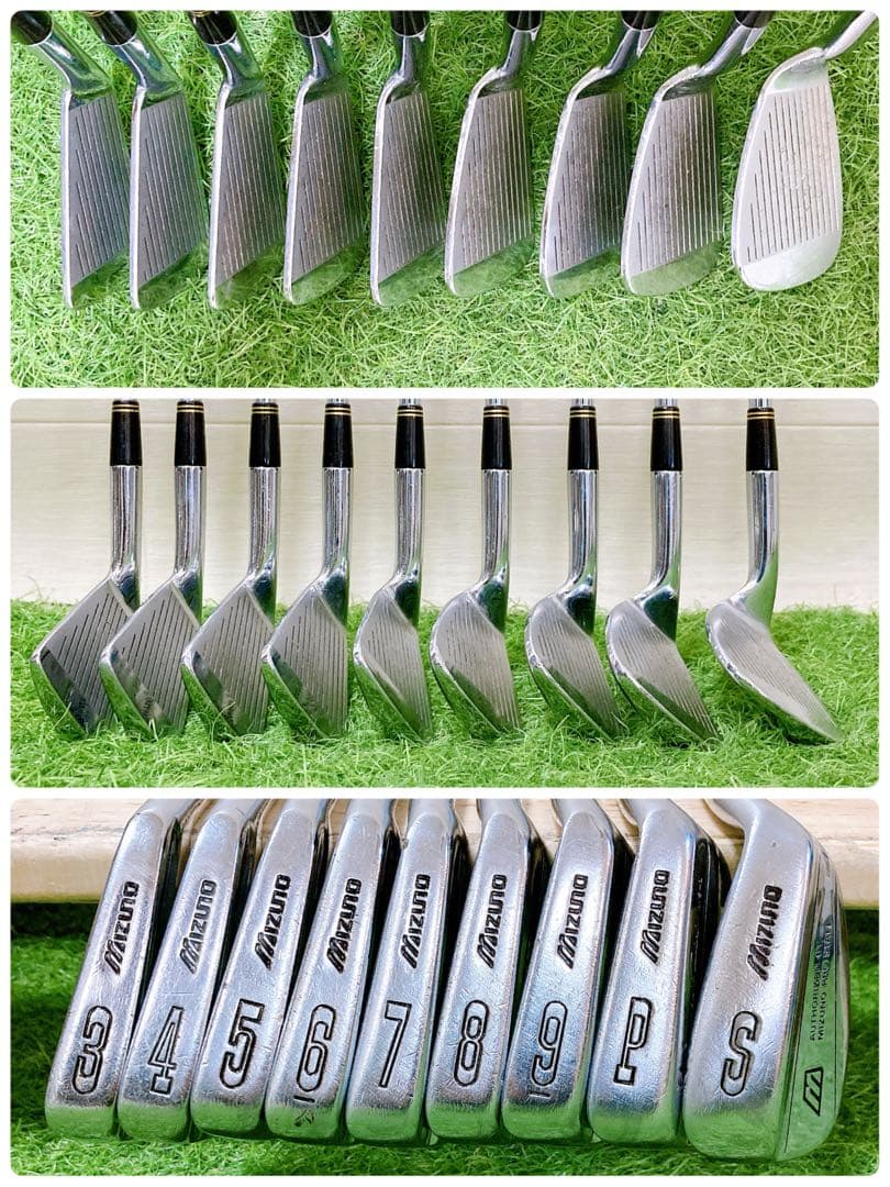 1.ミズノ　マッスルバック　ゴルフクラブ　メンズアイアンセット　右利き　8本