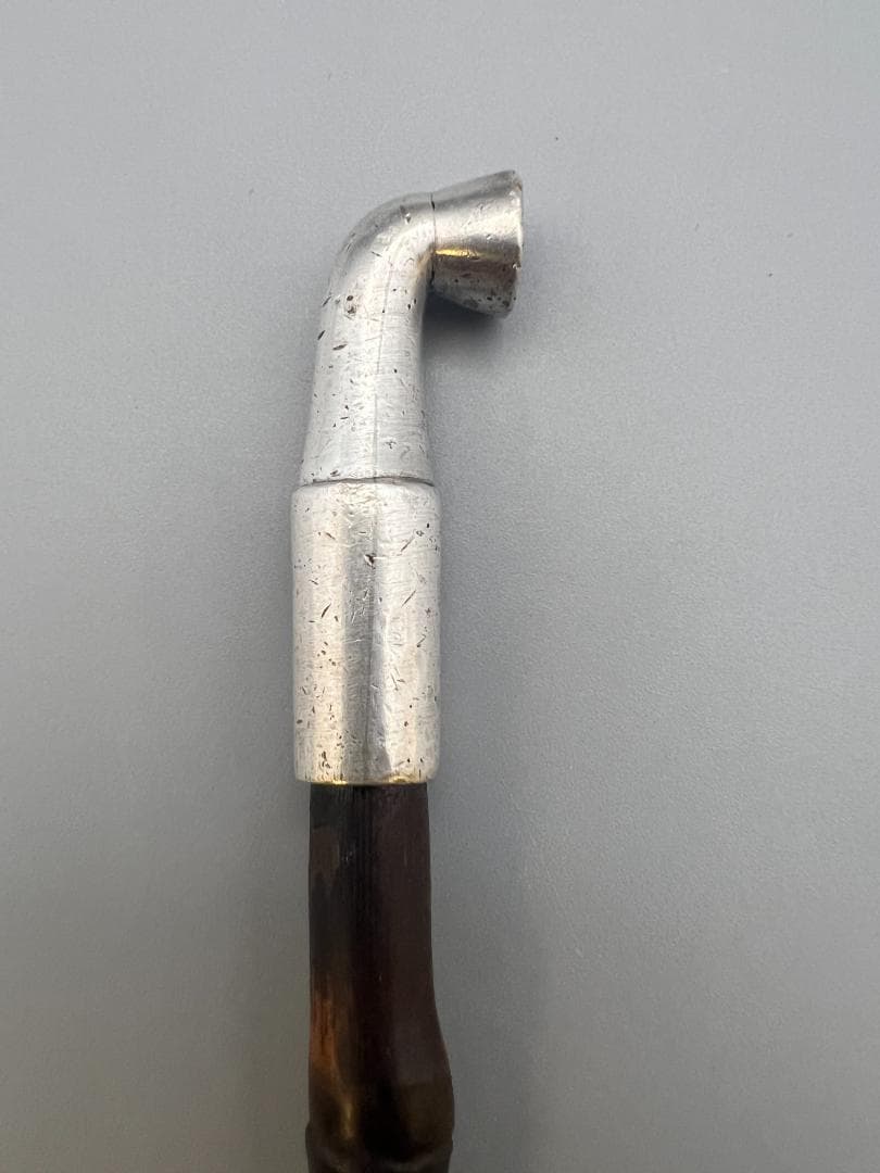 【海】純銀煙管　キセル　純刻印　小林在銘　銀細工　アンティーク　重量約43g