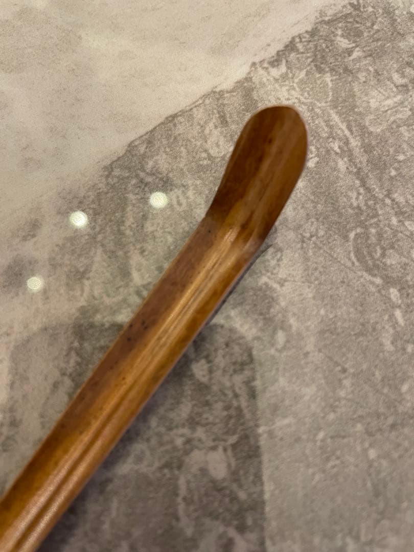 茶道具　竹高斉作　茶杓　銘「直心」　須賀玄道書付　共筒共箱