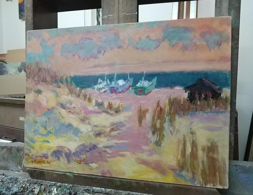 絵画「湘南の午後」P8 油絵