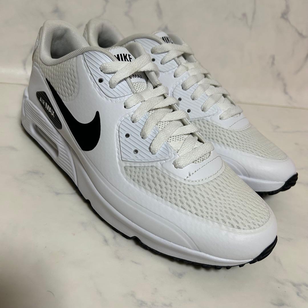 ナイキ エアマックス 90 ゴルフ ホワイトブラック ゴルフシューズ 白