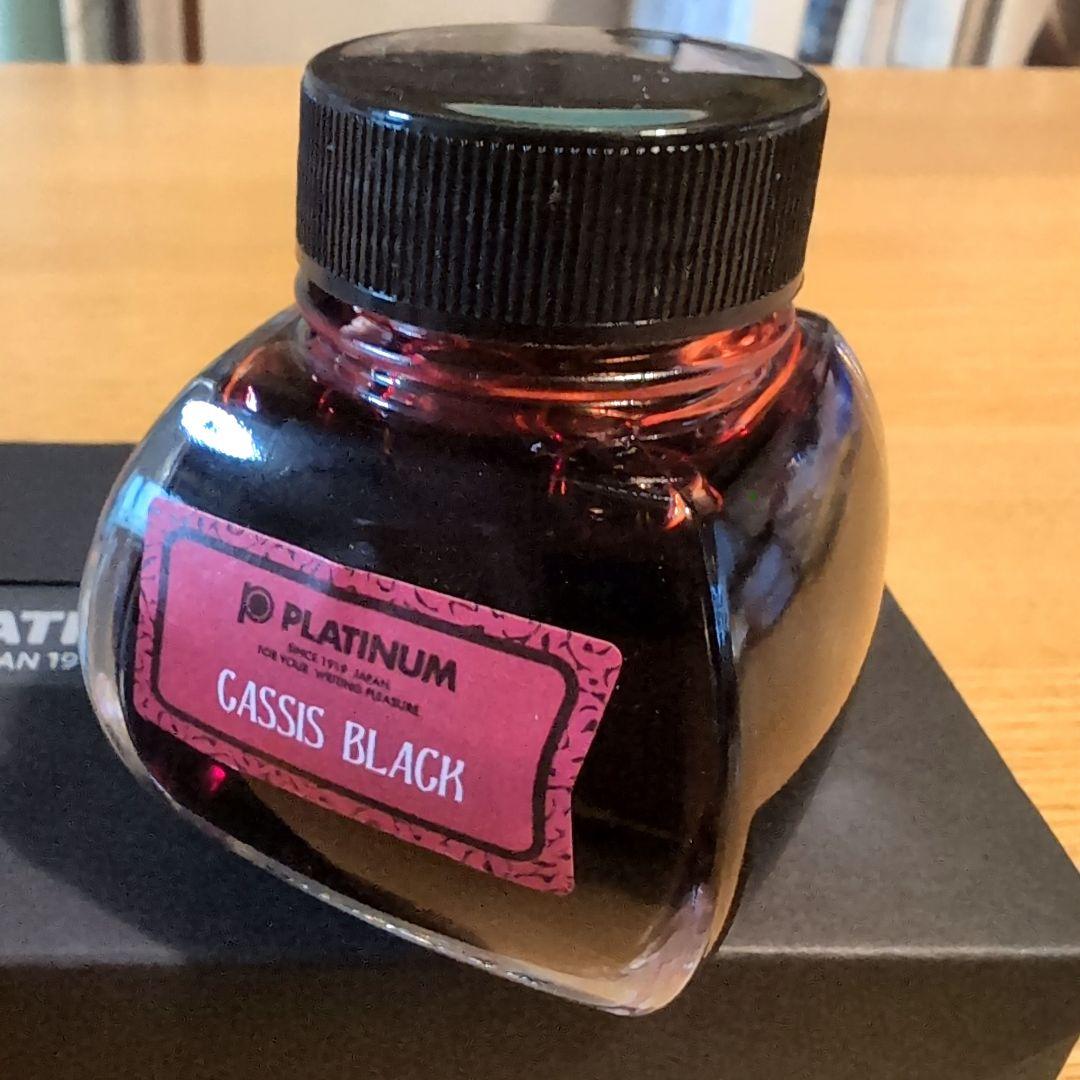 プラチナ万年筆 #3776 センチュリー EF ブルゴーニュ ボトルインク付