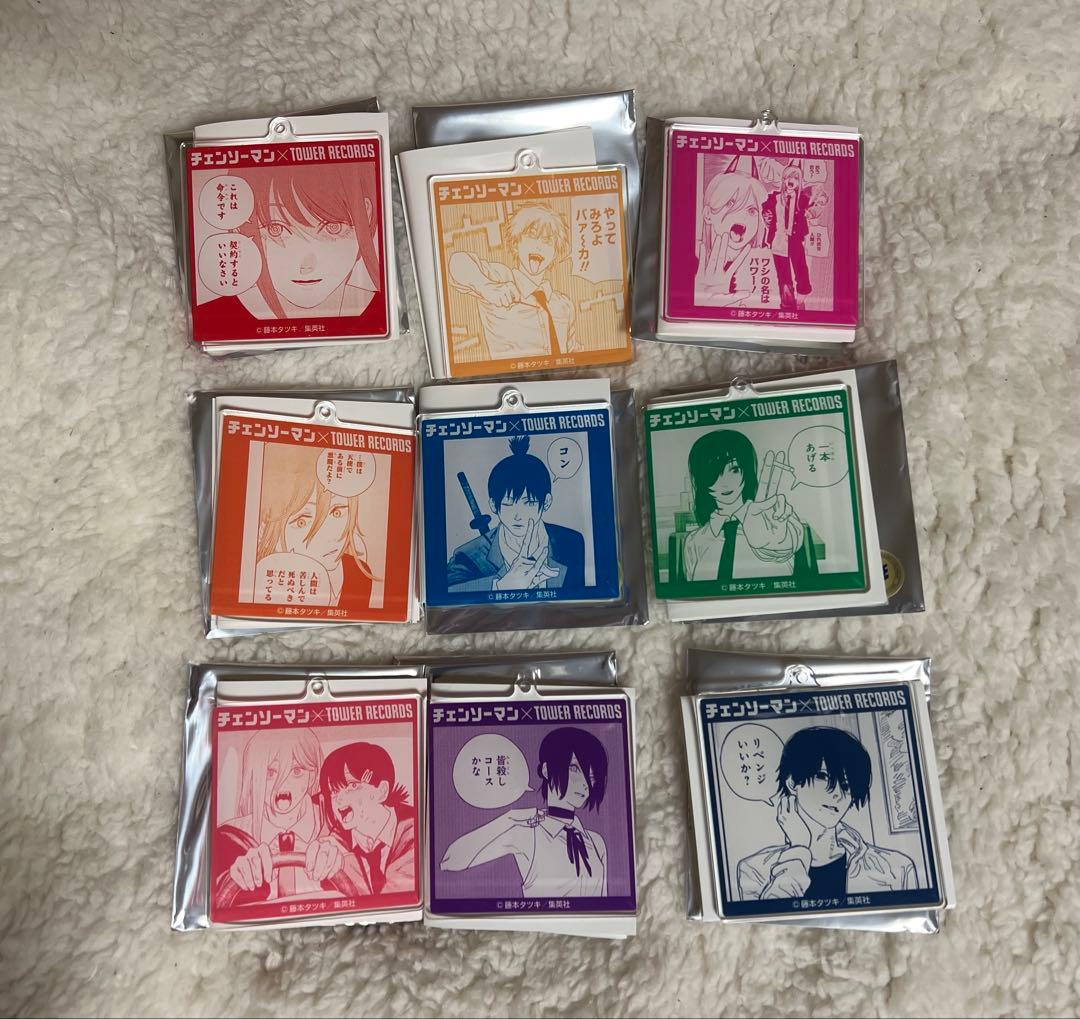 チェンソーマン　タワレコ　缶バッジアクリルキーホルダーアクリルバッジセット