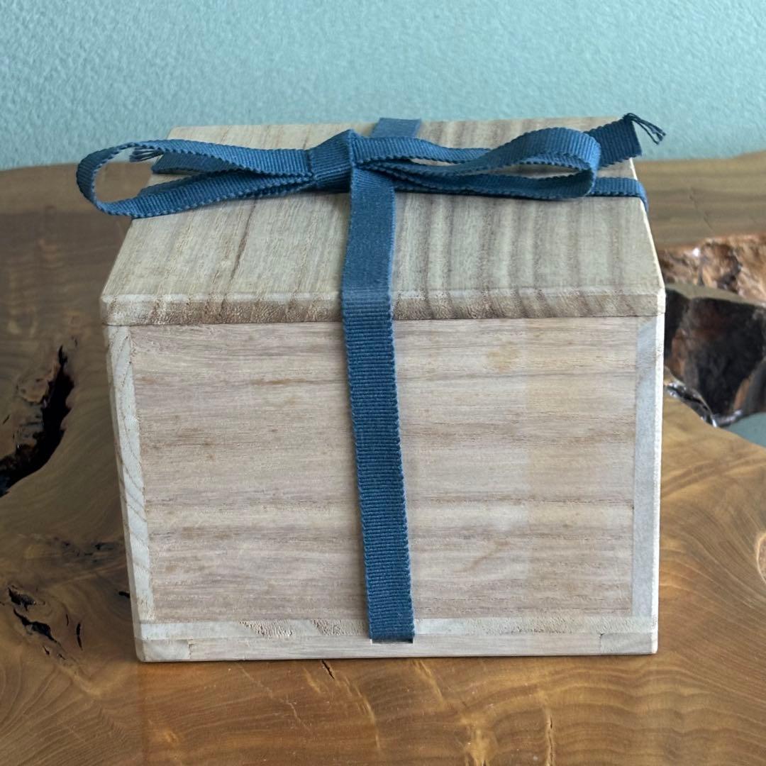 秋田 白岩焼 久右衛門窯 雲雀亮一 抹茶碗 茶道具 共箱(89)