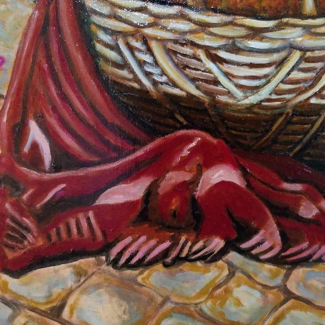 油絵　秋の収穫