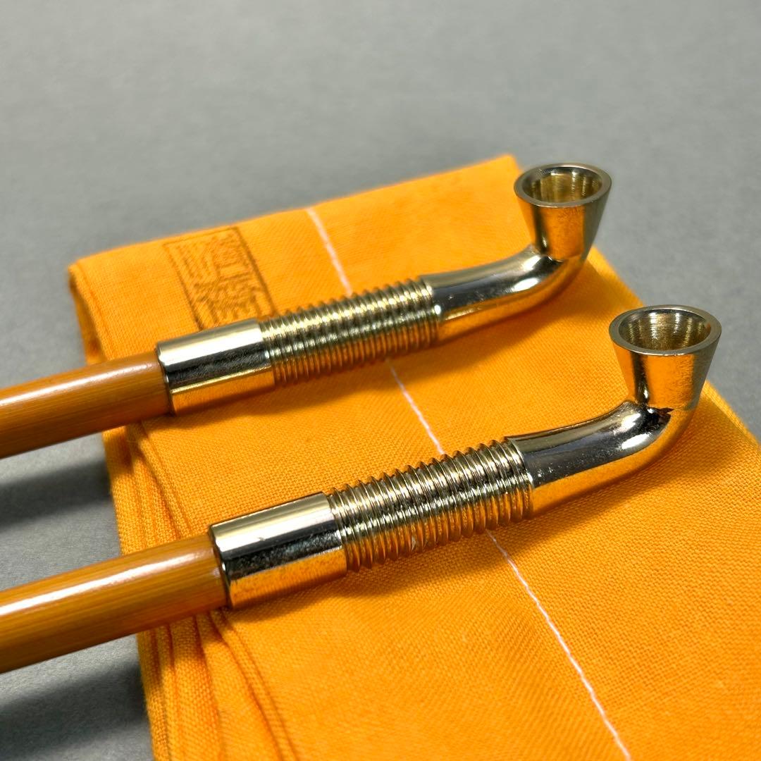 煙管　キセル　『木村清斎　煙管一双』　而妙斎好写　お茶道具　茶道　共箱　工芸品