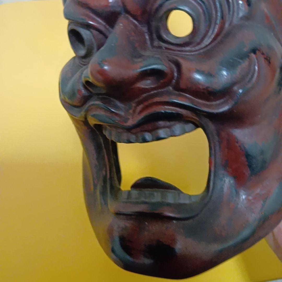 骨董品 伐折羅大将 お面 壁掛け 乾漆 仏教 美術 骨董品 レトロ アンティーク