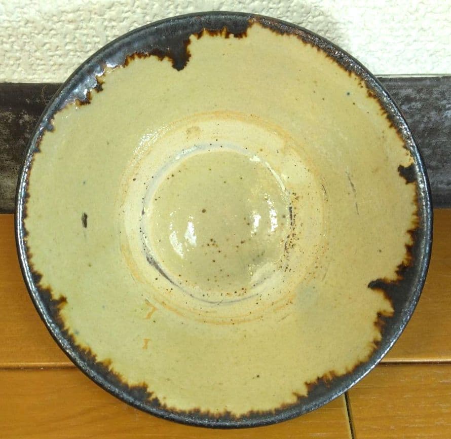 人間国宝 金城次郎 魚文マカイ(魚紋茶碗) 栞 共箱(本人書付）壷屋焼 やちむん