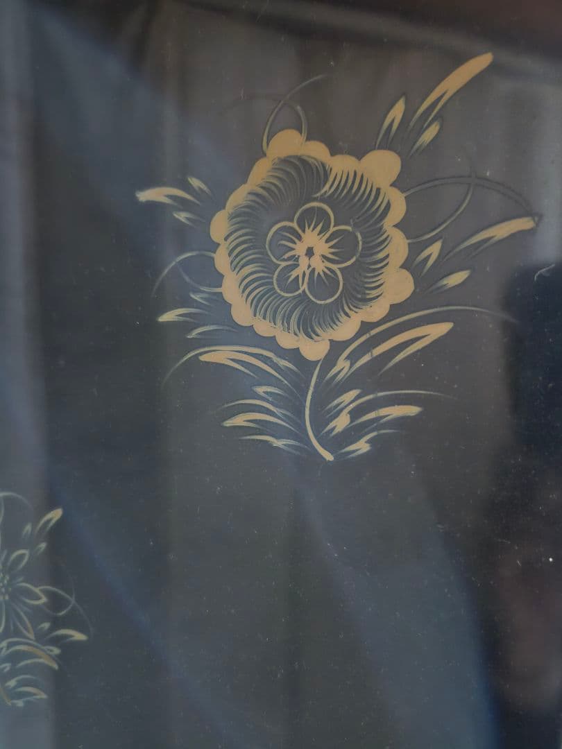 アジアン家具 パネル 屏風 玉石、貝嵌細工 大型