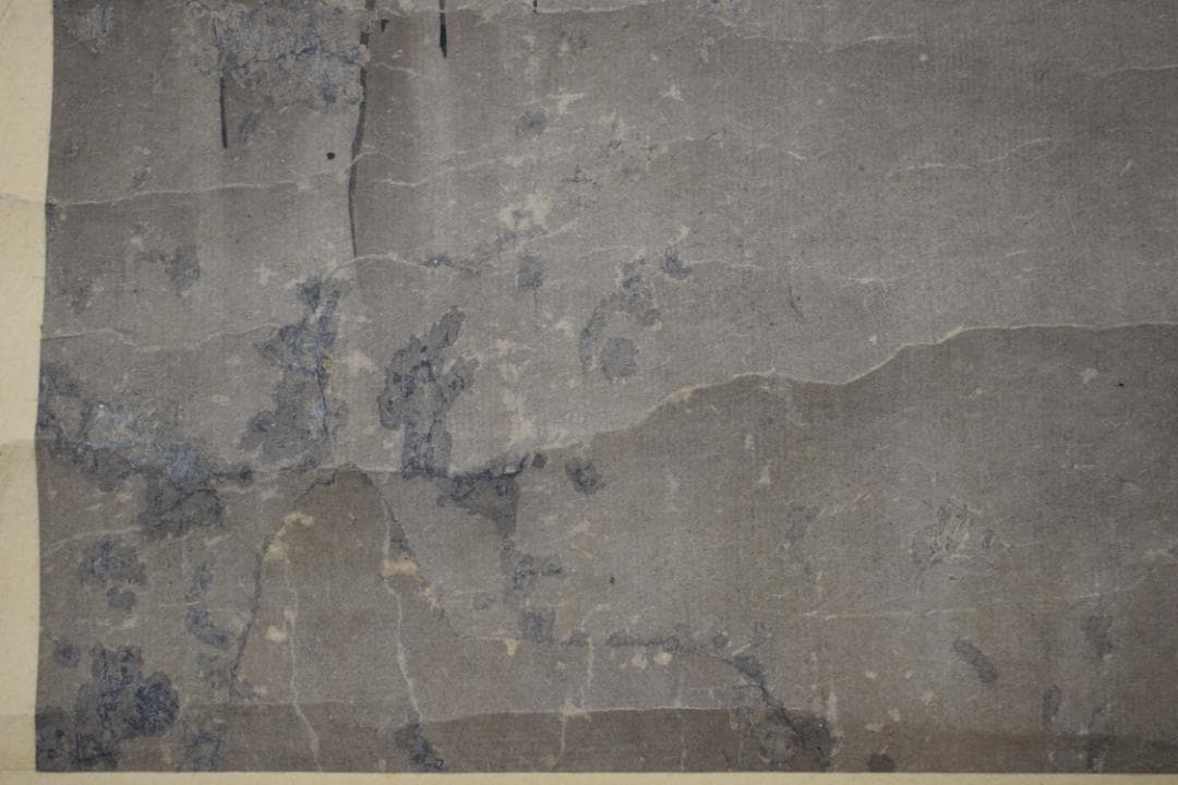 作者不詳　印のみ/狩野派画家/雪中柳に鷺図江戸時代/掛軸☆宝船☆Y-737　JM