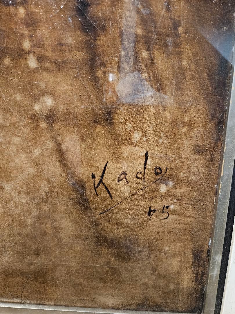 ​真作 角浩 1975年作 油彩『阪』当時3万円で版画化もされた最高傑作 ドンキ