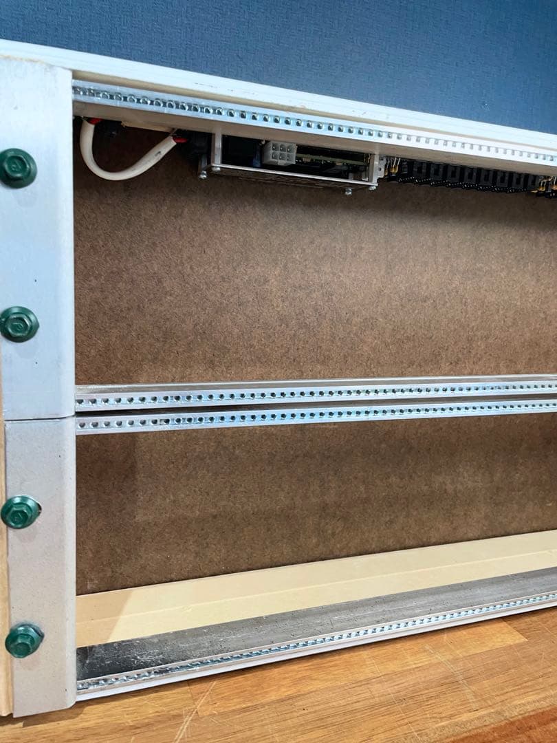 ユーロラック モジュラーシンセ ケース 6U 84HP 2段 電源付 ウッド