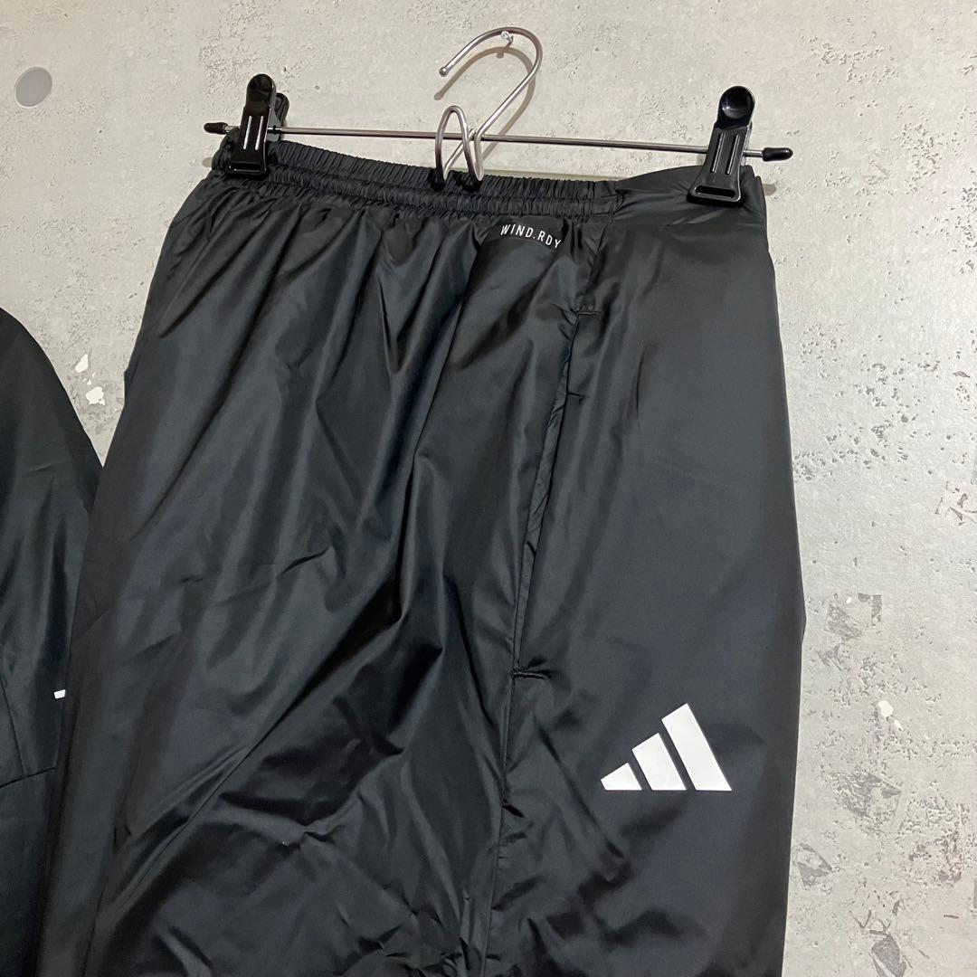 新品2.4万円 adidas 中綿 防風パデッドジャケット&パンツ 黒 Ｌ