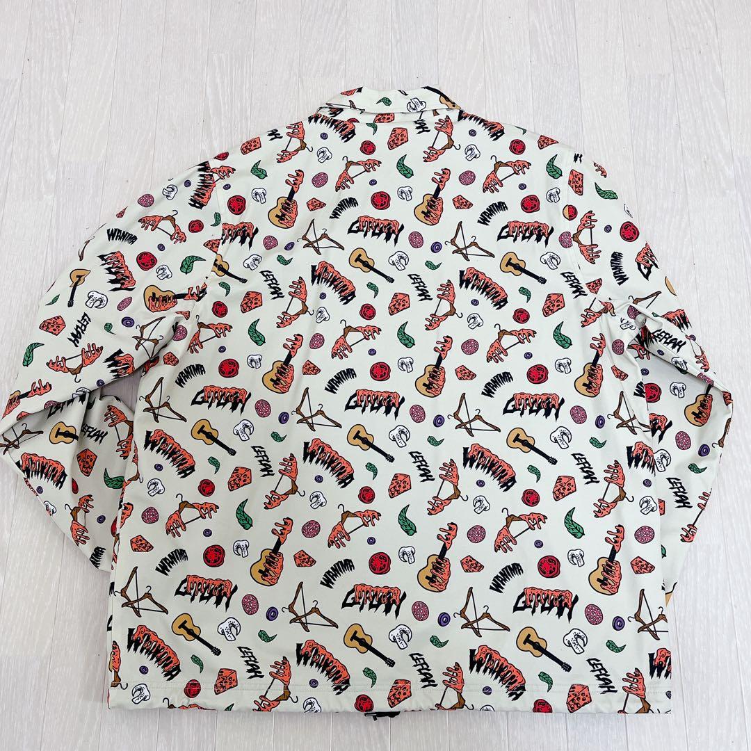 新品未使用 WANIMA×LEFLAH ピザ柄 総柄 コーチジャケット XXL