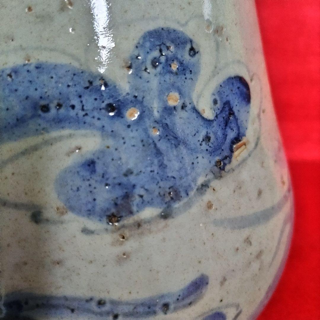 朝鮮美術　李朝期　官窯　分院窯　李朝青花鳳凰紋壺　提灯壺