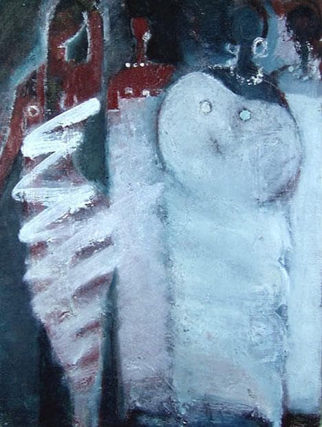 油絵 菅家令子 絵 絵画インテリア額付(青緑＋金色の枠) F4-72023 女性