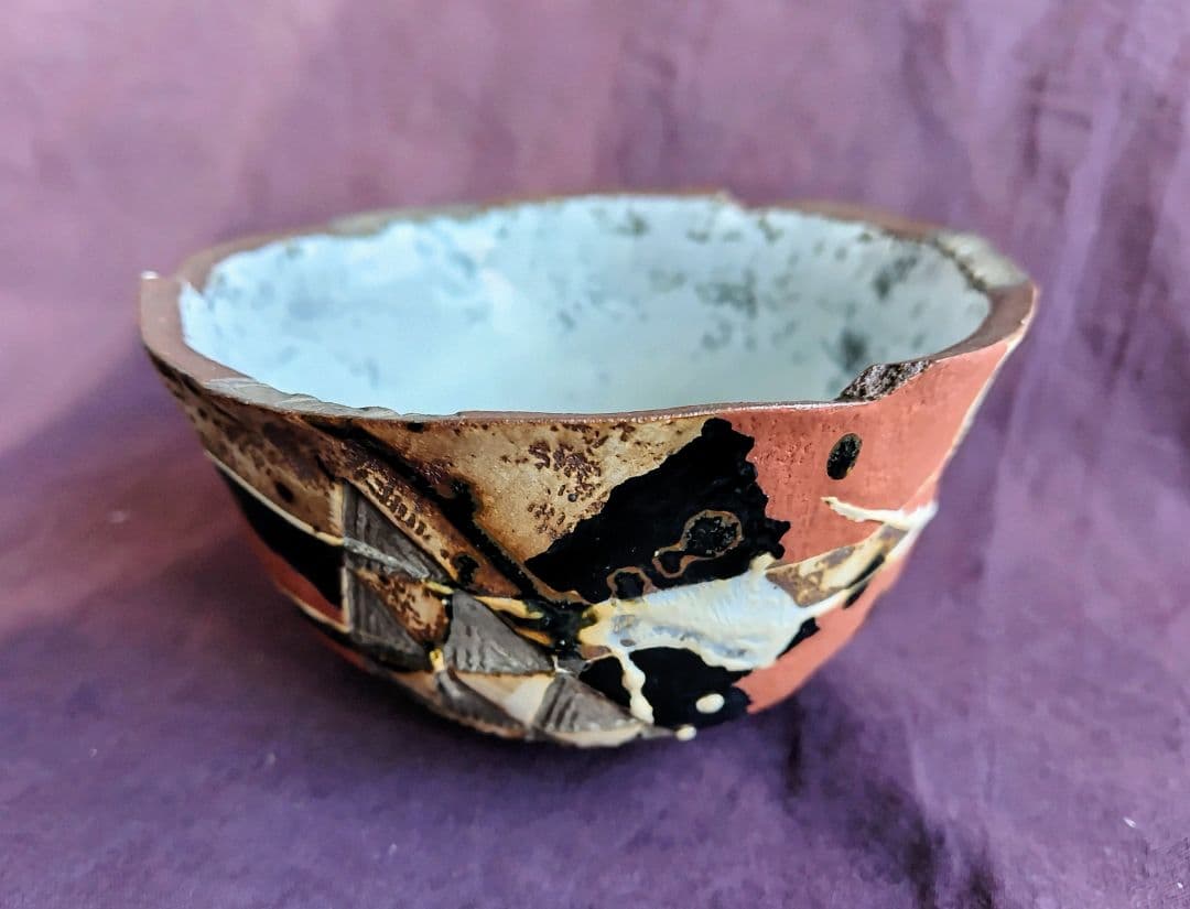 彩文茶碗 (熊本義孝 作) 未使用 新品同様