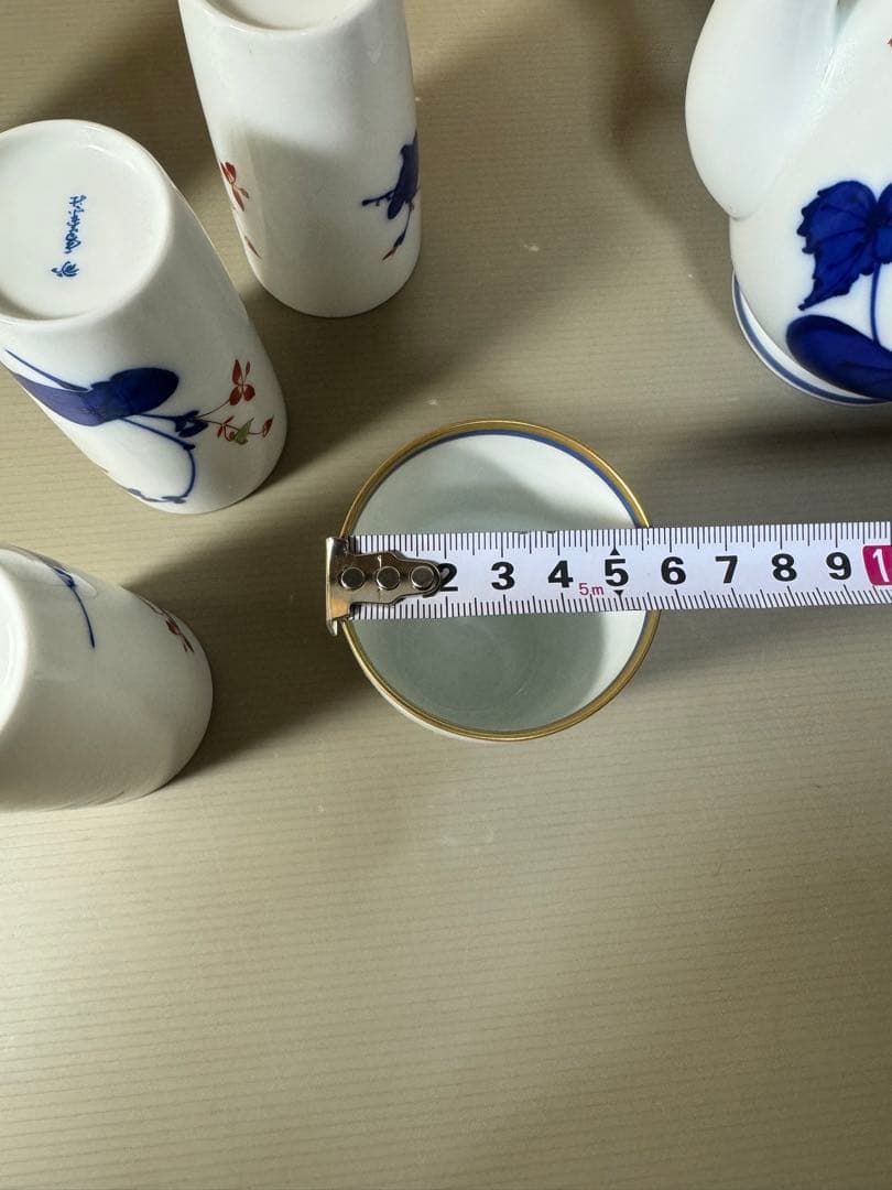 2370 香蘭社　オールド　1950年代　茶器セット　ティーポット1客　湯呑5客