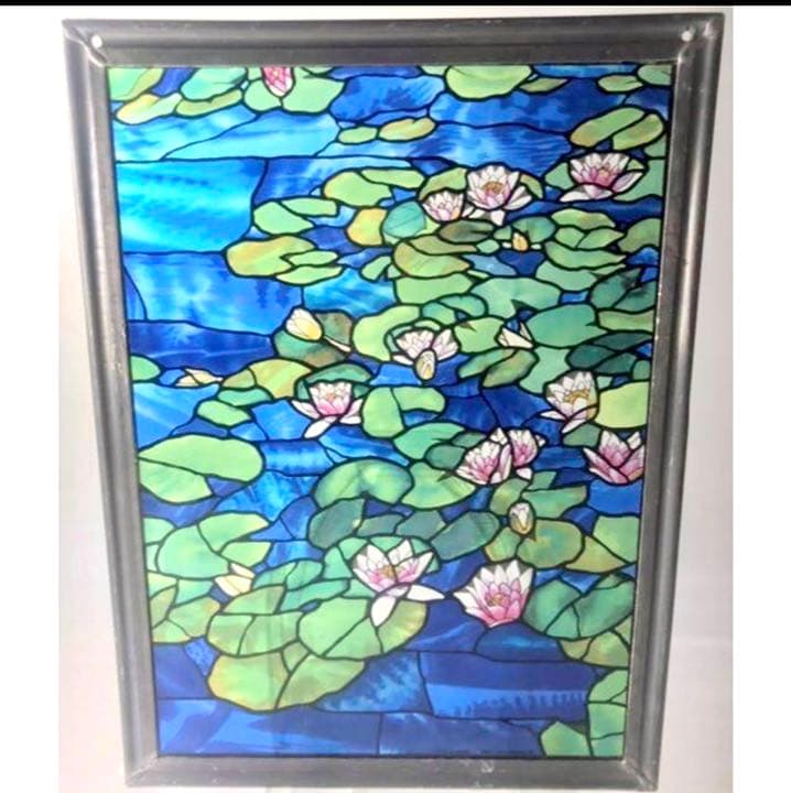 グラスマスターズ社 ヴィンテージ ステンドグラス 植物園 睡蓮の池 USA