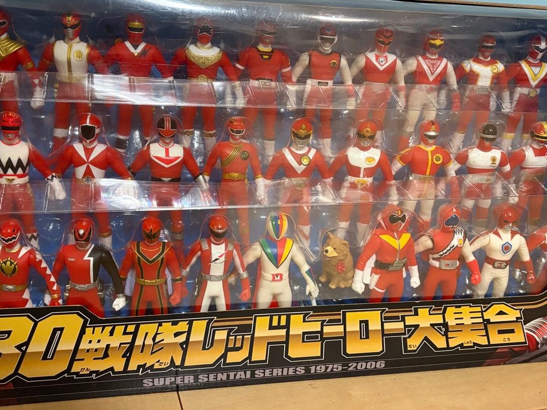 30戦隊レッドヒーロー大集合 バンダイ　ソフビ　戦隊　ヒーロー