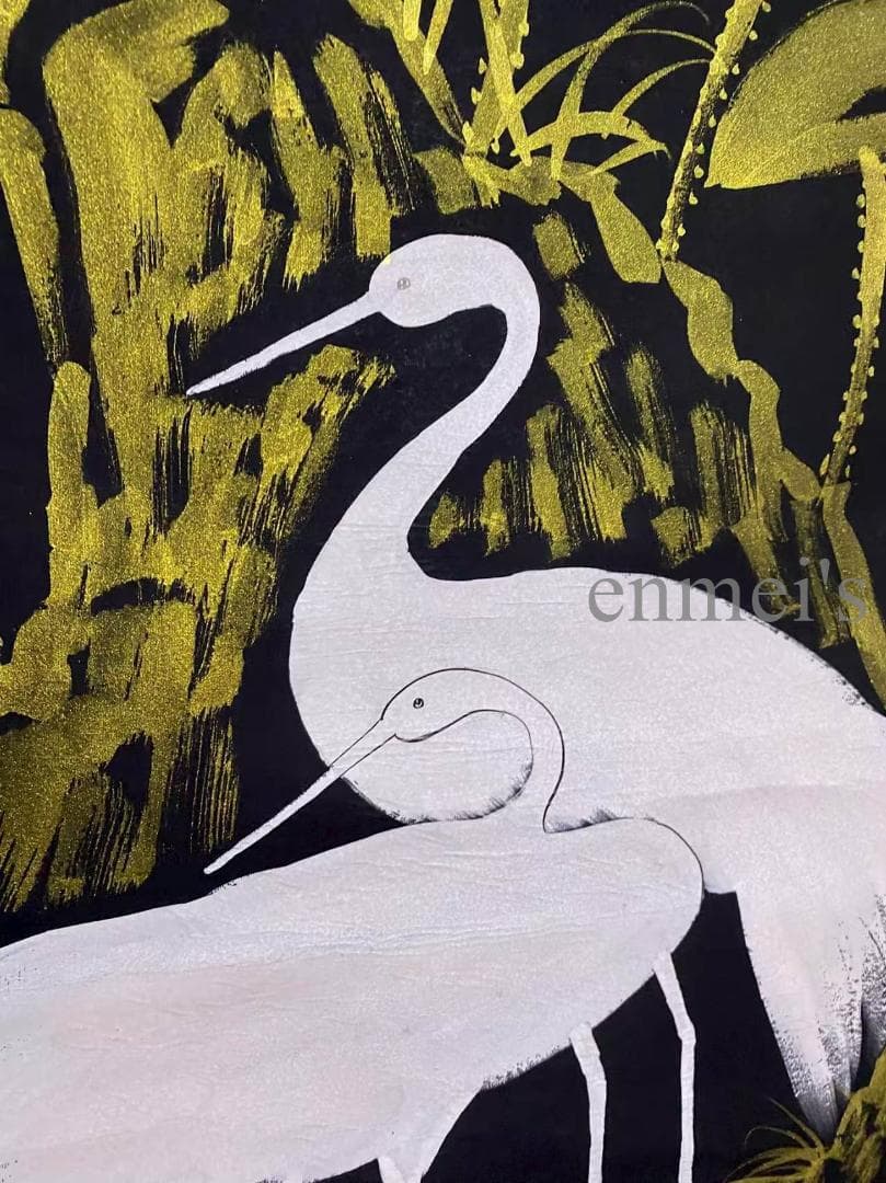 中国古美術 近代 張大千款 荷花白鷺画 水墨画 掛け軸 宣紙 唐物 花鳥画 肉筆