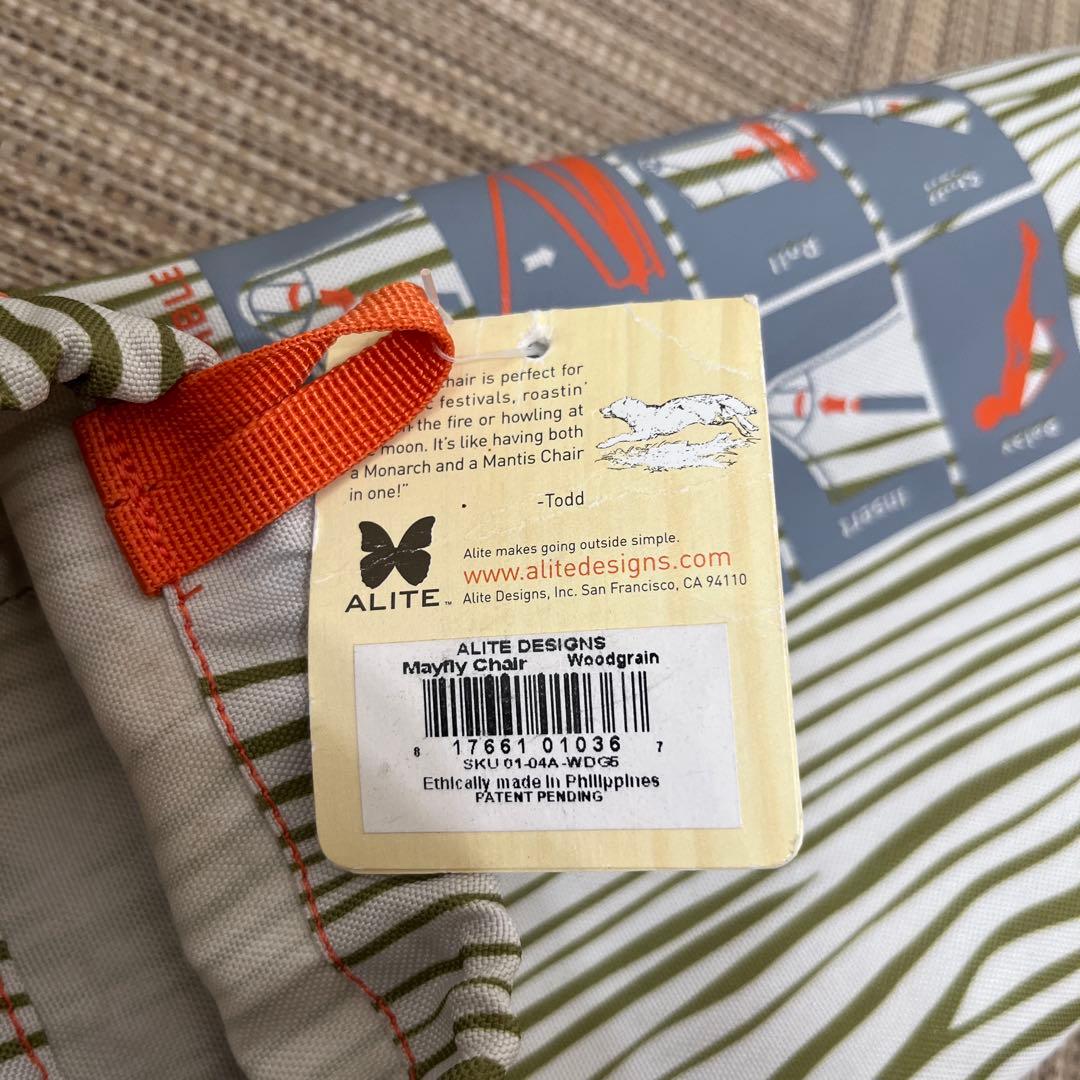 タグ付き ALITE メイフライチェア ウッドグレイン　志摩リン　ゆるキャン△