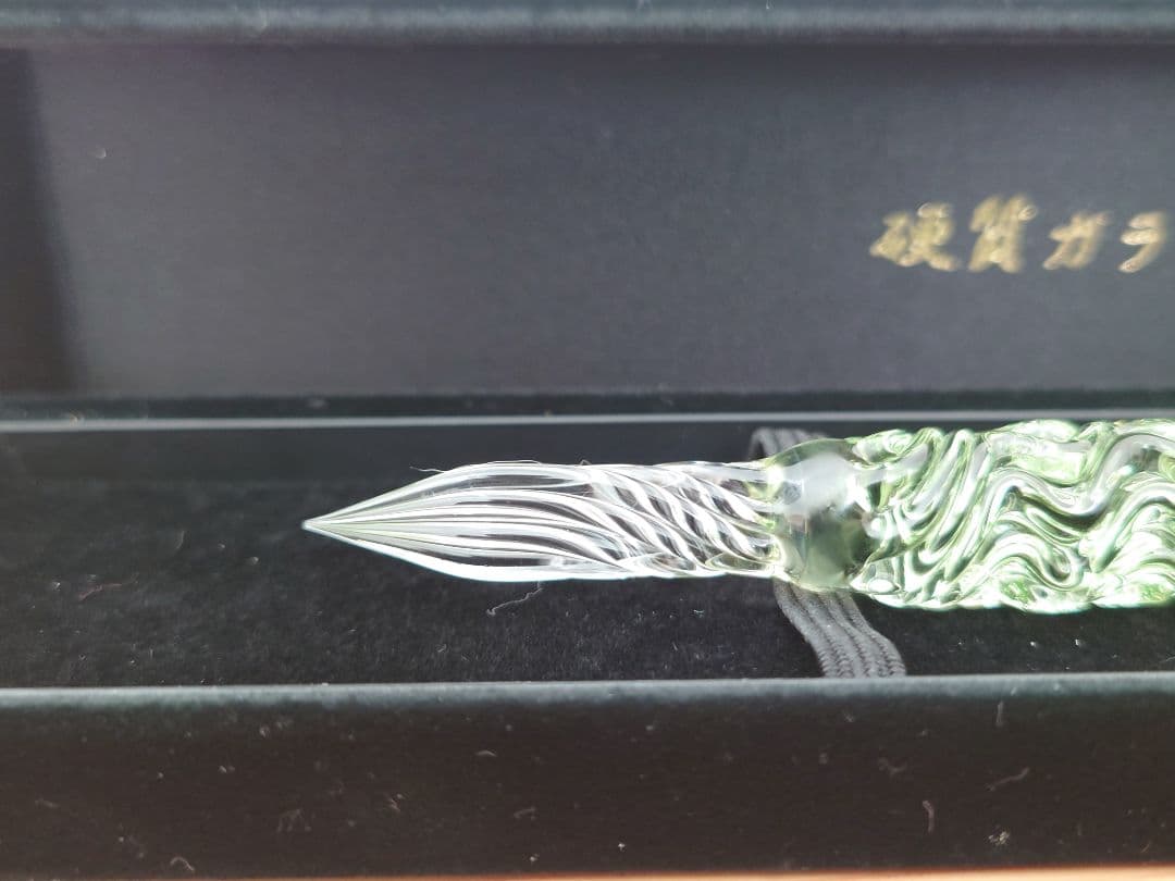 未使用★菅 清風 硬質ガラス製 クリスタルペン★硬質ガラスペン インク付き