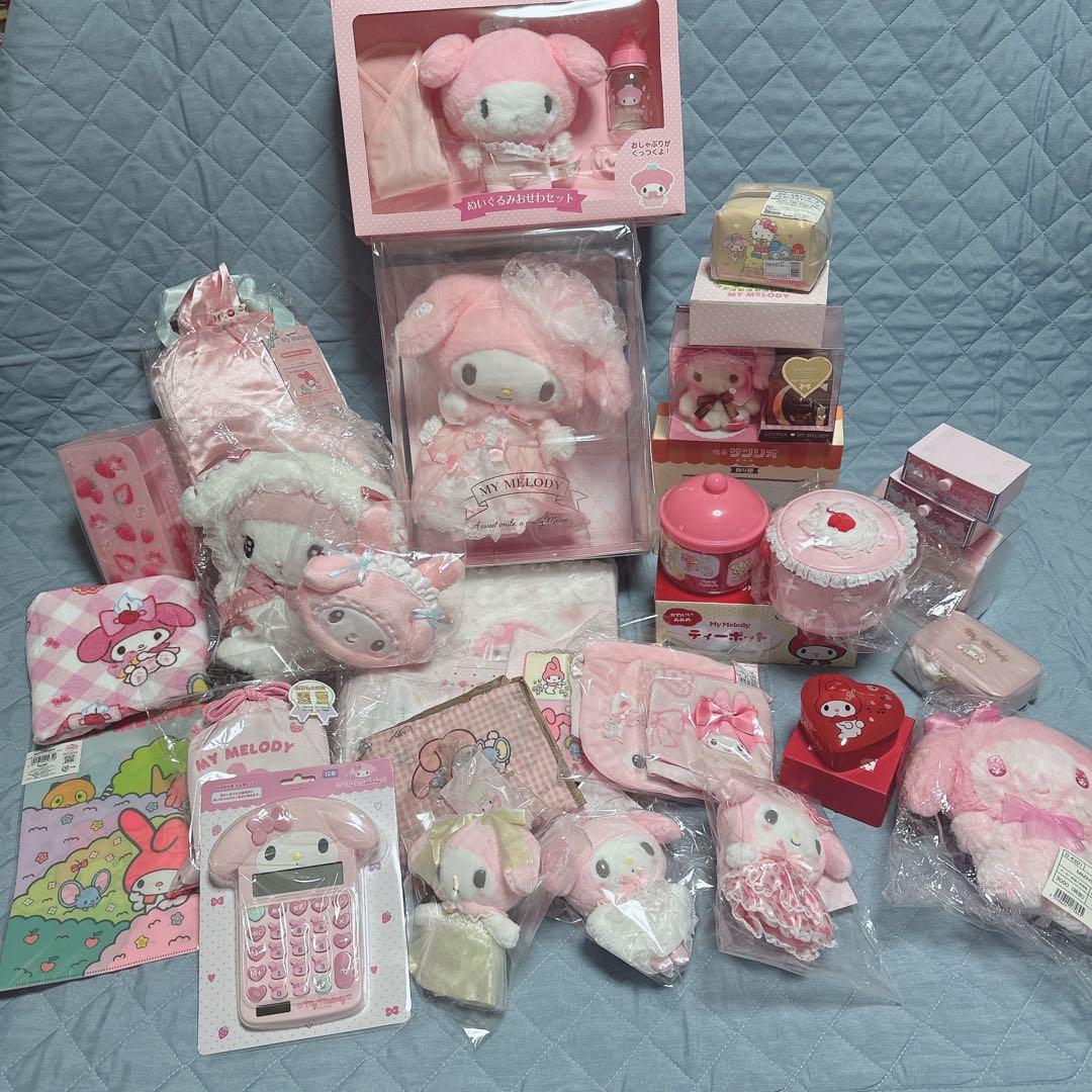 サンリオ❣️マイメロディ おまとめセット　おせわ　バースデー　電卓　タオル　メモ