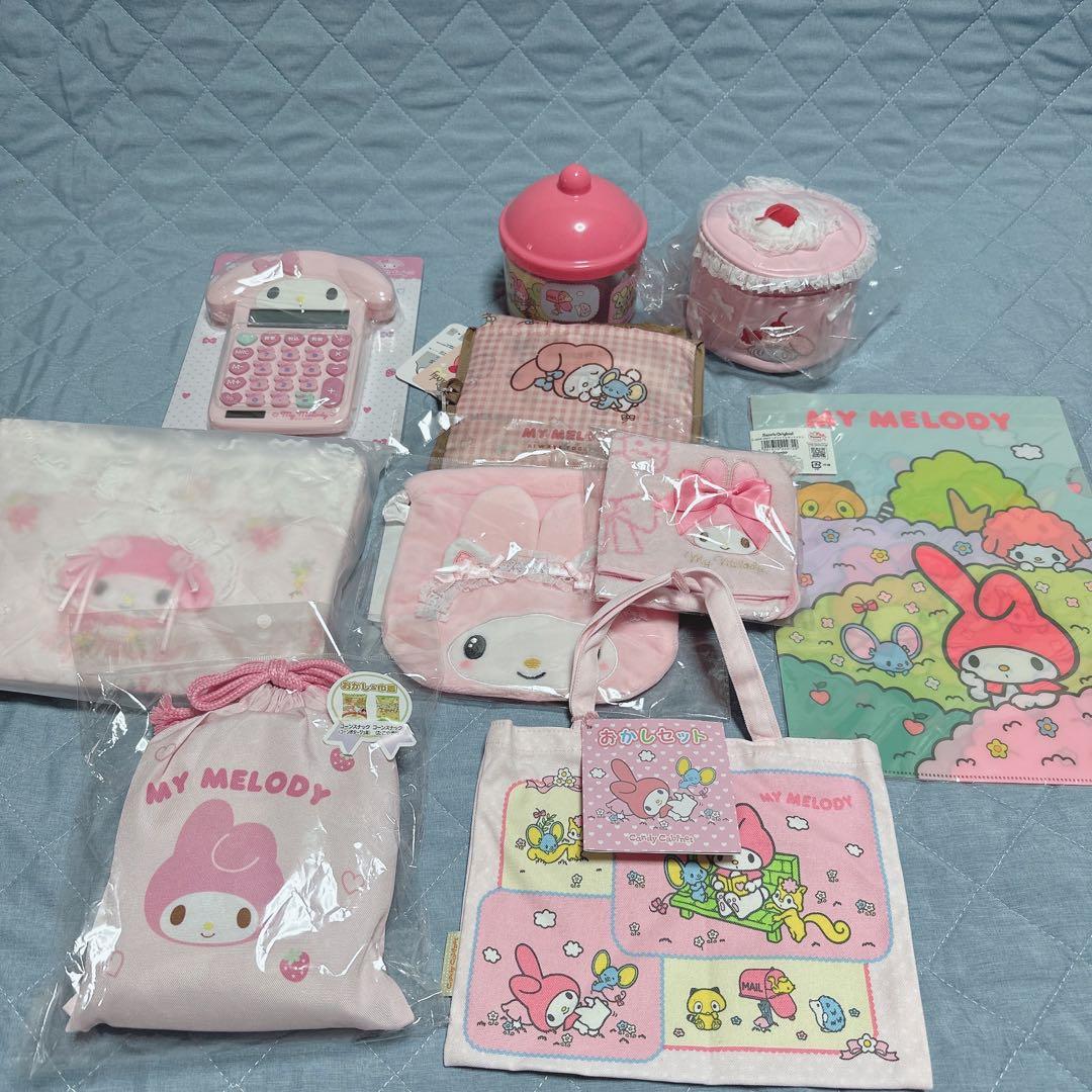 サンリオ❣️マイメロディ おまとめセット　おせわ　バースデー　電卓　タオル　メモ