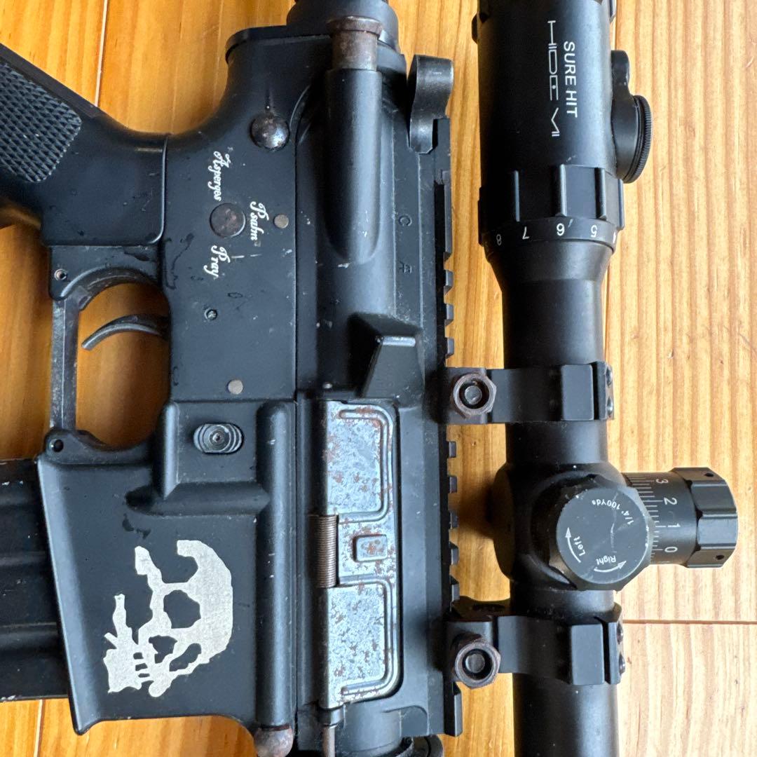 ジャンク品　M4A1 電動ガン ブラック スコープ付き